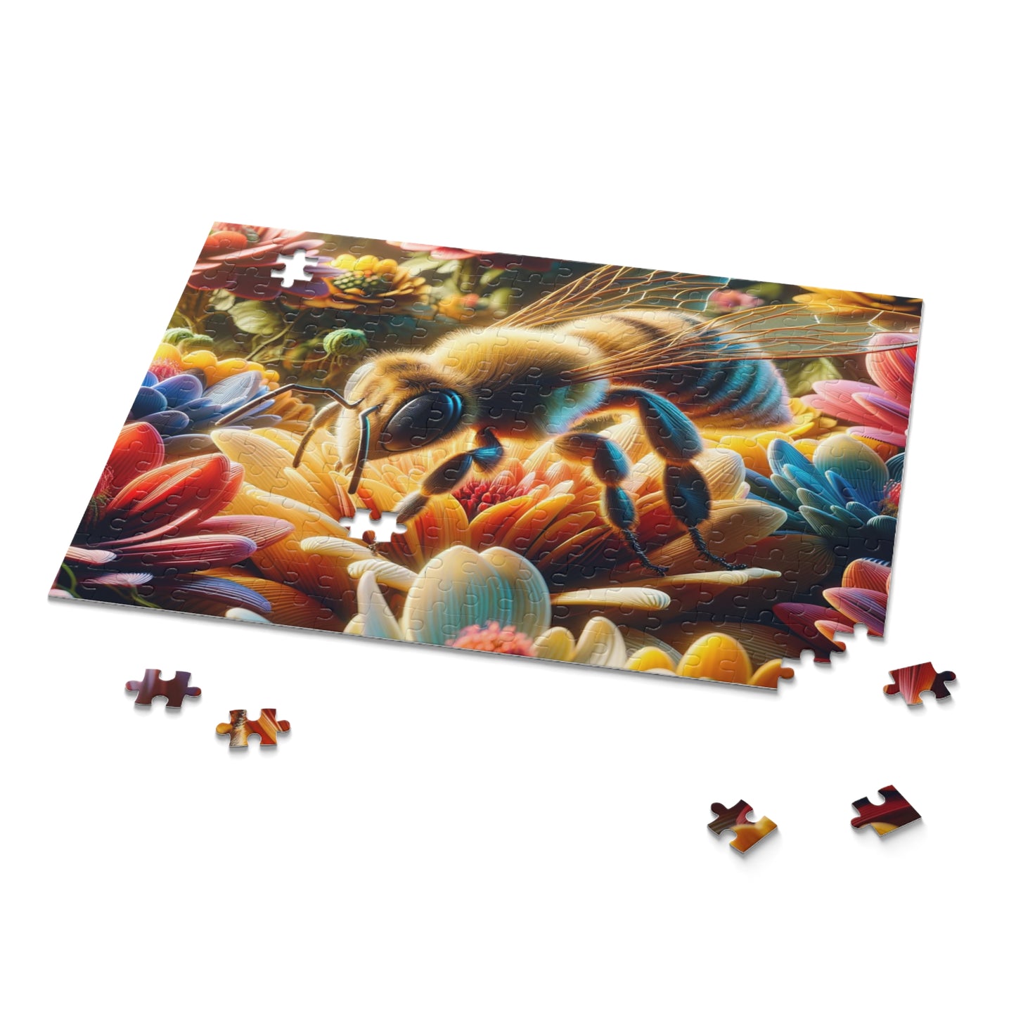 Bee with wildflowers Puzzle (120, 252, 500-Piece)