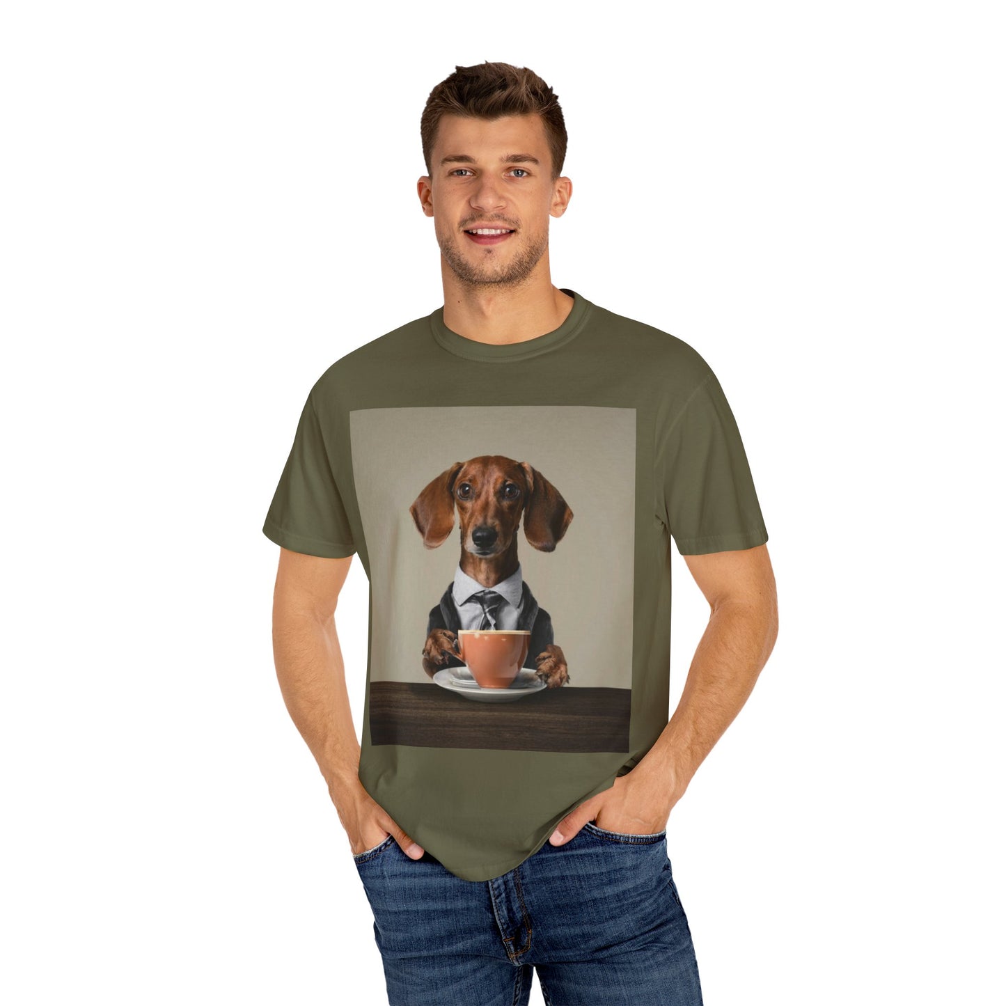 Dachshund Dog Unisex Garment-Dyed T-shirt