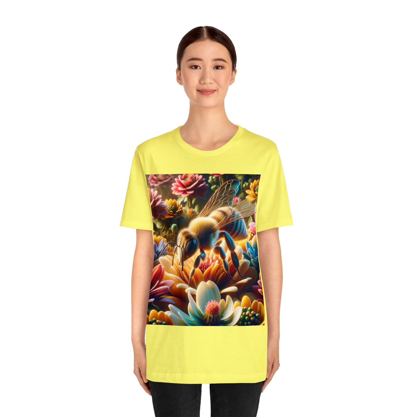 Bee and Wildflowers Unisex Jersey Short Sleeve Tee