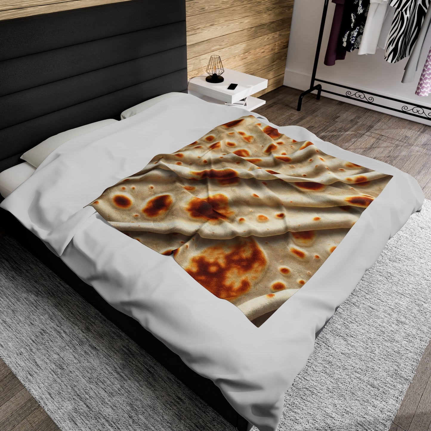 Tortilla Looking Velveteen Plush Blanket