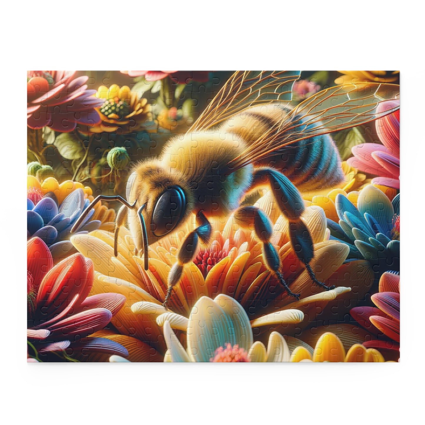 Bee with wildflowers Puzzle (120, 252, 500-Piece)