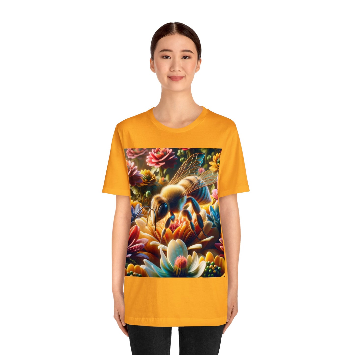 Bee and Wildflowers Unisex Jersey Short Sleeve Tee